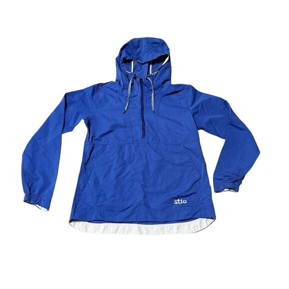 Stio Other - Stio Lockwood Men’s Medium Blue Hooded Anorak Pullover Jacket Windbreaker